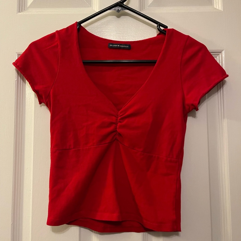 Brandy Melville Red Crop Top, one size